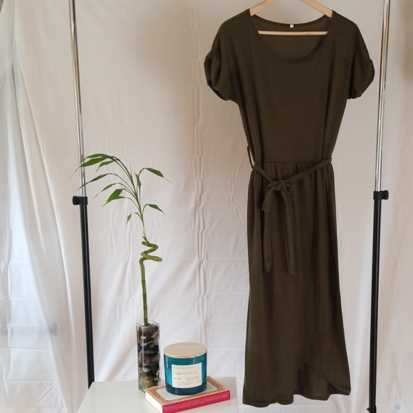Dresses & Skirts - Olive Green tulip hem dress